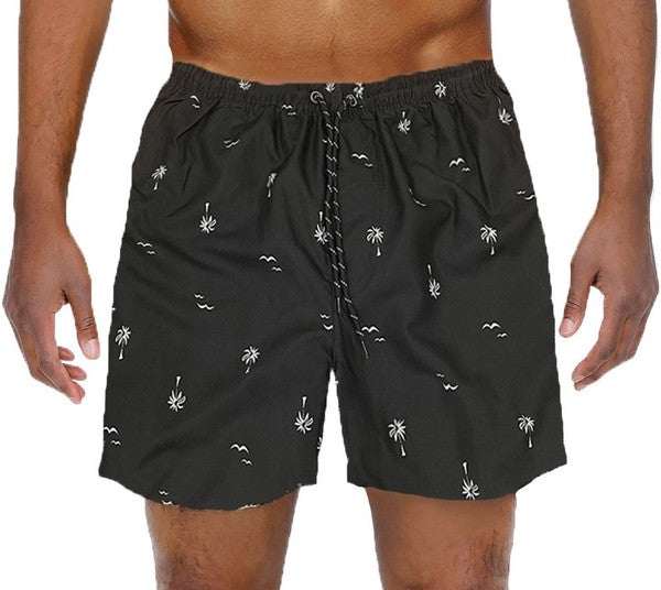 WEIV Palm Tree Print Swim Trunks Board Shorts - Apparel | MENLL